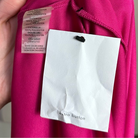 Calvin Klein Floral Pink High Low Summer Flowy Lined Sleeveless VNeck Dress 12 - Picture 12 of 12